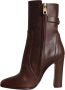 Dolce & Gabbana Bruine Leren Mid Calf Laarzen Brown Dames - Thumbnail 4