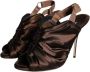 Dolce & Gabbana Bruine Slingback Hakken Sandalen Leren Zool Brown Dames - Thumbnail 3