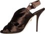 Dolce & Gabbana Bruine Slingback Hakken Sandalen Leren Zool Brown Dames - Thumbnail 5