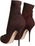 Dolce & Gabbana Bruine Stilettohak Enkellaarzen Leer Brown Dames - Thumbnail 4