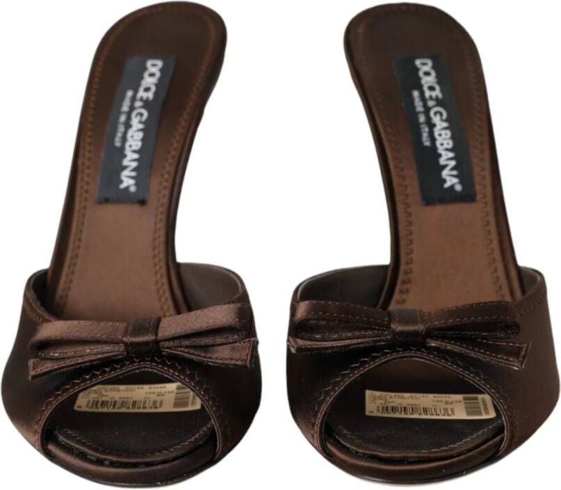 Dolce & Gabbana Bruine Suède Hak Sandalen Brown Dames