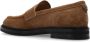 Dolce & Gabbana Bruine Suède Loafers met Logo Plaque Brown Dames - Thumbnail 2