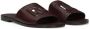 Dolce & Gabbana Burgundy Deerskin Logo Slides Red Dames - Thumbnail 2