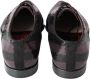 Dolce & Gabbana Zwarte Sequin Chevron Derby Schoenen Black Heren - Thumbnail 8