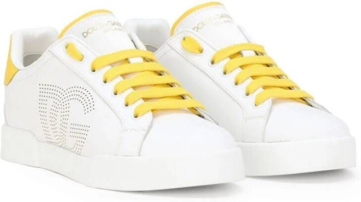 Dolce & Gabbana Calfskin Portofino Sneaker White Dames