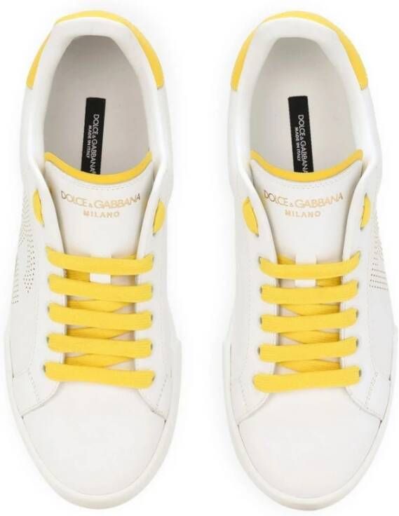 Dolce & Gabbana Calfskin Portofino Sneaker White Dames