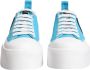 Dolce & Gabbana Canvas Logoprint Platform Sneakers Blauw Wit Blue Dames - Thumbnail 2