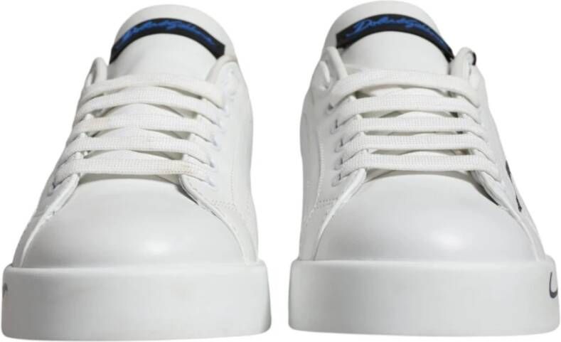 Dolce & Gabbana Casual Leren Lage Sneakers White Heren