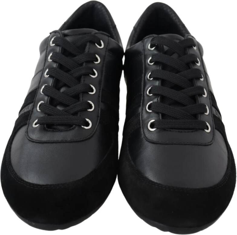 Dolce & Gabbana Casual Sport Sneakers Zwart Leer Zwart Heren