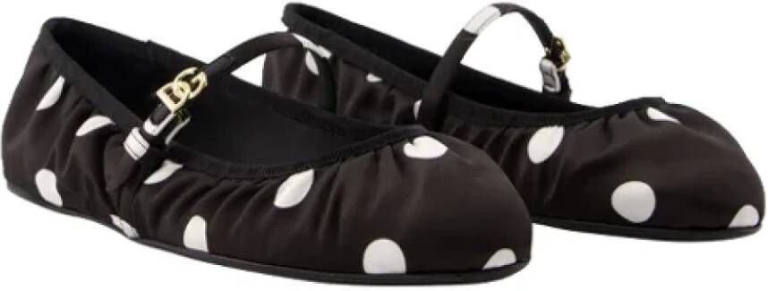 Dolce & Gabbana Cotton flats Black Dames