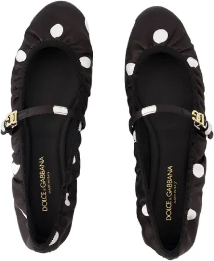 Dolce & Gabbana Cotton flats Black Dames