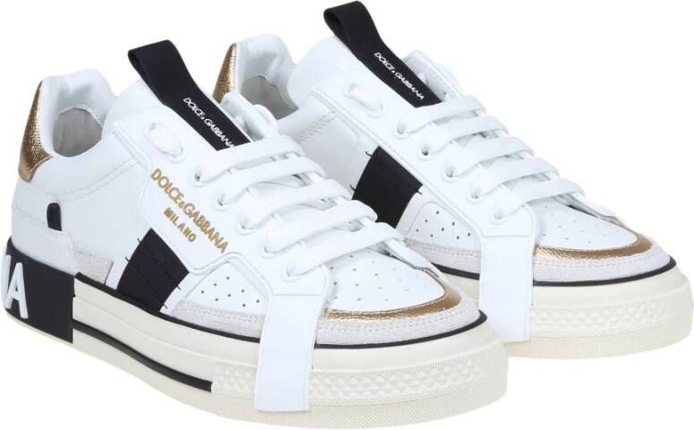 Dolce & Gabbana Custom 2.Zero Sneakers in wit leer White Heren