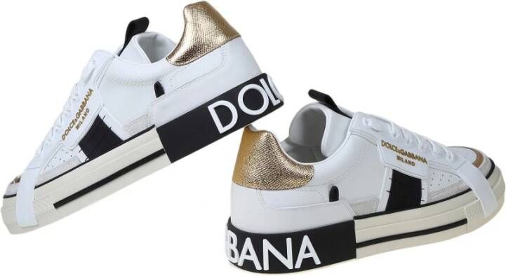 Dolce & Gabbana Custom 2.Zero Sneakers in wit leer White Heren