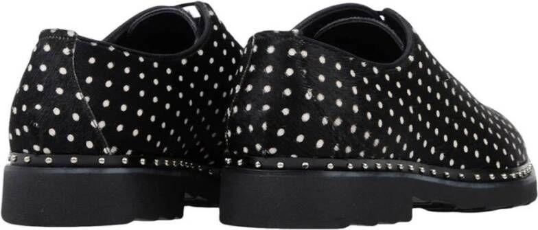 Dolce & Gabbana Derby schoenen met polka dot ponyhuid Black Heren