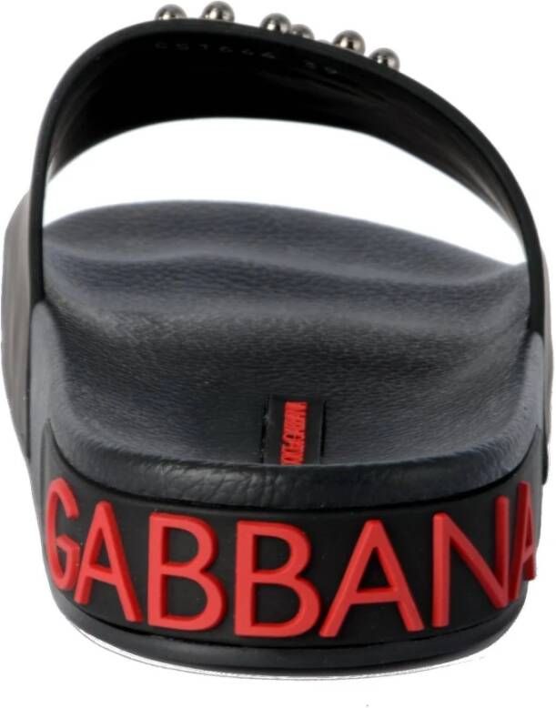 Dolce & Gabbana Designer Cooker Flip Flops Black Heren