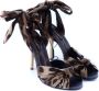 Dolce & Gabbana Dierenprint Hakken Sandalen Brown Dames - Thumbnail 2