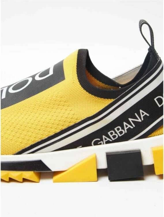 Dolce & Gabbana Elastische Logo Print Sneakers Made in Italy Multicolor Dames