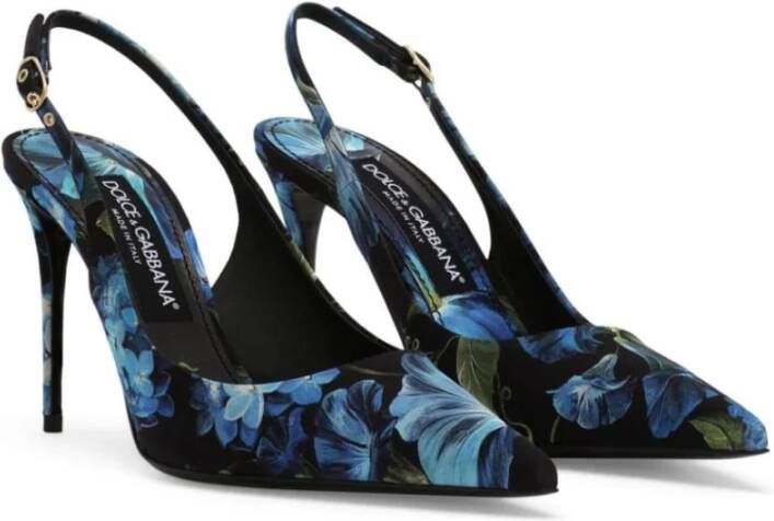 Dolce & Gabbana Elegant Slingback Pumps Blue Dames