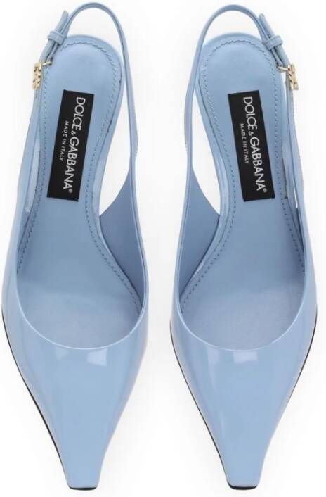 Dolce & Gabbana Elegant Slingback Pumps Blue Dames