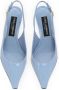 Dolce & Gabbana Elegant Slingback Pumps Blue Dames - Thumbnail 4