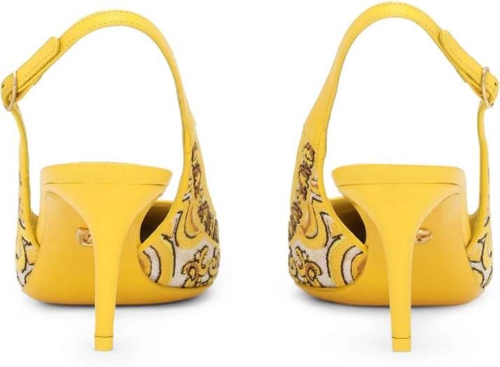 Dolce & Gabbana Elegant Slingback Pumps Yellow Dames