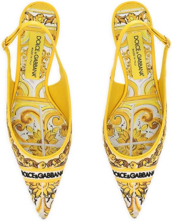 Dolce & Gabbana Elegant Slingback Pumps Yellow Dames