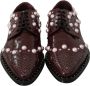 Dolce & Gabbana Elegante bordeaux veterschoenen Brown Dames - Thumbnail 4