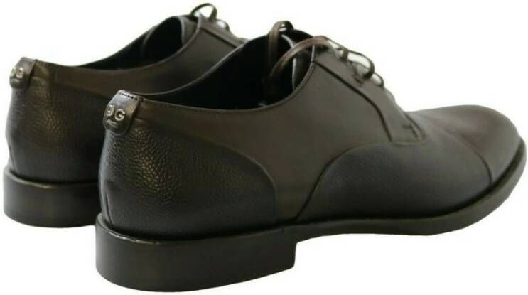 Dolce & Gabbana Elegante Bruin Lederen Formele Schoenen Brown Heren