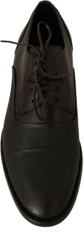 Dolce & Gabbana Elegante Bruin Lederen Formele Schoenen Brown Heren