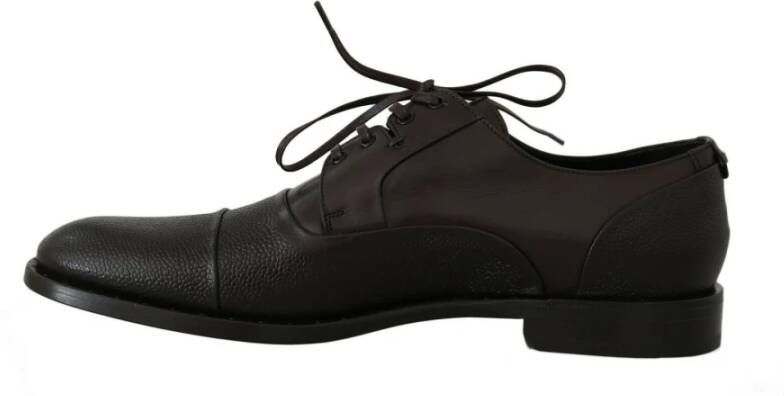 Dolce & Gabbana Elegante Bruin Lederen Formele Schoenen Brown Heren