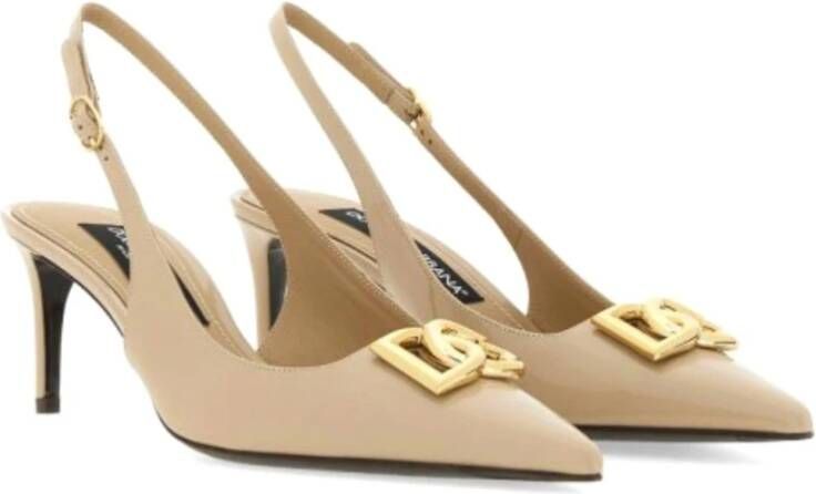 Dolce & Gabbana Elegante Decollete Schoenen voor Vrouwen Beige Dames