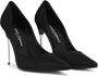 Dolce & Gabbana Elegante Zijde Blend Stiletto Hak Schoenen Black Dames - Thumbnail 22