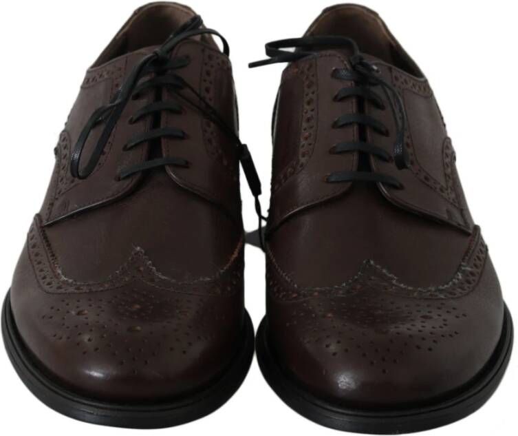 Dolce & Gabbana Elegante Derby Brogues van bruin leer Brown Heren