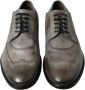 Dolce & Gabbana Elegante Derby Schoenen Bruin Leer Gray Heren - Thumbnail 3