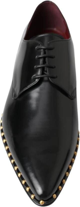 Dolce & Gabbana Elegante Derby-schoenen met studs Black Heren