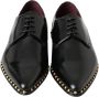 Dolce & Gabbana Zwarte leren gouden studs Derby schoenen Black Heren - Thumbnail 5