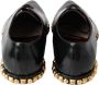 Dolce & Gabbana Zwarte leren gouden studs Derby schoenen Black Heren - Thumbnail 6