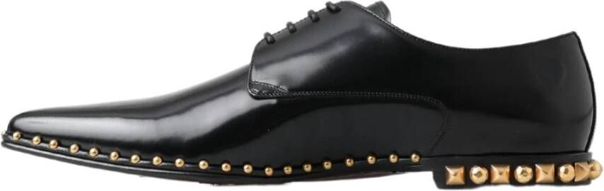 Dolce & Gabbana Elegante Derby-schoenen met studs Black Heren