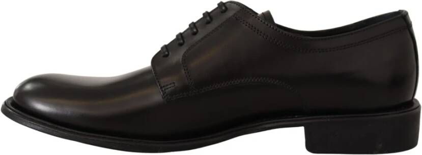 Dolce & Gabbana Elegante formele zwarte leren Derby-schoenen Black Heren