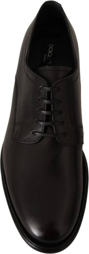 Dolce & Gabbana Elegante formele zwarte leren Derby-schoenen Black Heren