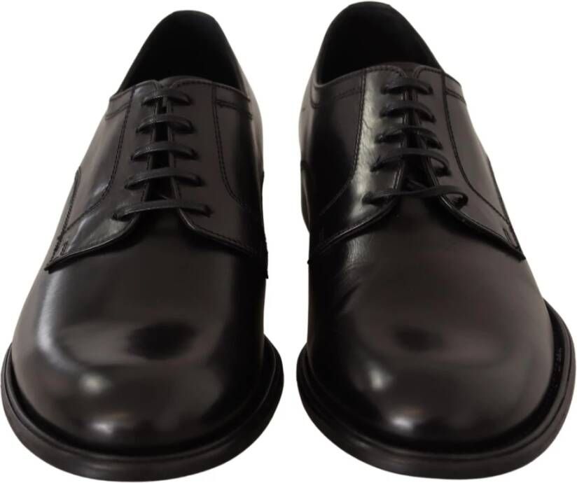 Dolce & Gabbana Elegante formele zwarte leren Derby-schoenen Black Heren