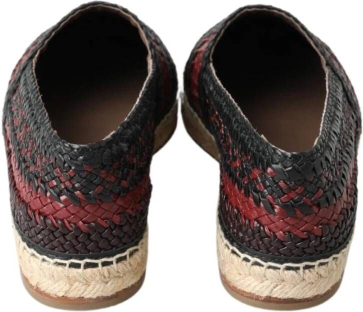 Dolce & Gabbana Elegante Geweven Leren Espadrilles Multicolor Heren