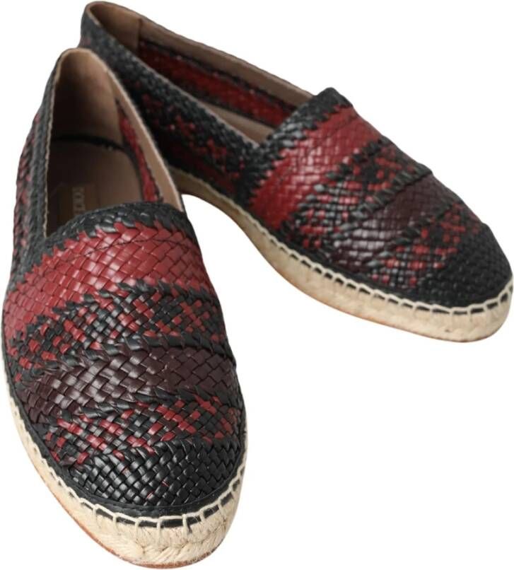 Dolce & Gabbana Elegante Geweven Leren Espadrilles Multicolor Heren