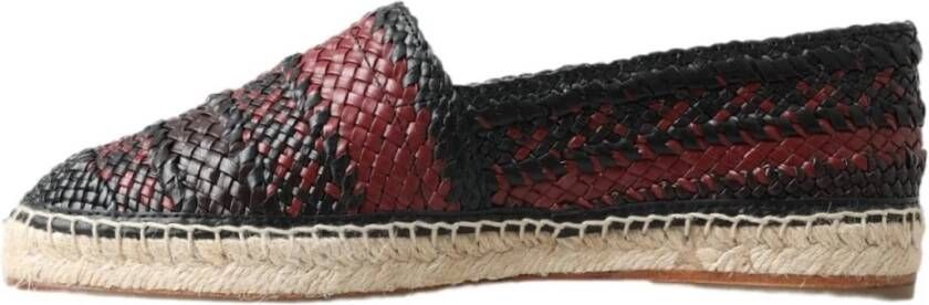 Dolce & Gabbana Elegante Geweven Leren Espadrilles Multicolor Heren