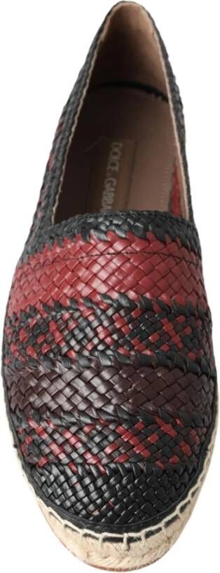 Dolce & Gabbana Elegante Geweven Leren Espadrilles Multicolor Heren