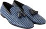 Dolce & Gabbana Blauwe geweven leren kwast loafers schoenen Blue Heren - Thumbnail 9