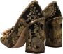 Dolce & Gabbana Elegante Gouden Jacquard Brokaat Pumps Yellow Dames - Thumbnail 4