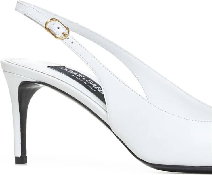 Dolce & Gabbana Elegante Hakken Sandalen White Dames