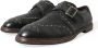 Dolce & Gabbana Elegante Monniksband Kalfsleren Schoenen Black Heren - Thumbnail 4