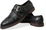 Dolce & Gabbana Elegante Monniksband Kalfsleren Schoenen Black Heren - Thumbnail 8